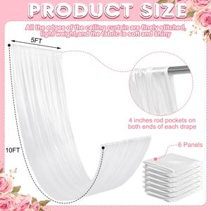 結婚式の天井ポリエステルストリングカーテン生地ストレッチ天井の設置結婚式のWiddding装飾テントの天井 - Product Image 4