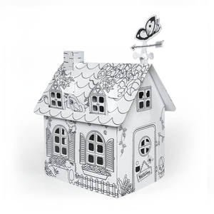 Set di Giocattoli per Disegno 3D Graffiti Sapling, <span class=keywords><strong>Mini</strong></span> Villa Educativa, Casa delle Bambole in Cartone, Costruzione Fai-da-Te e Pittura a Colori per Bambini - Product Image 5