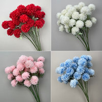 Chrysanthèmes artificiels en gros à 3 têtes, 66 cm de long, pour la décoration florale d'événements