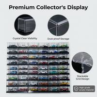 Caja de Exhibición de Bloques de Construcción Transparentes para Coche de Aleación Personalizado Diorama de Vehículo Modelo Deportivo Coche de Juguete Fundido a Escala 1:64