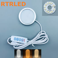 Kit de lampe LED Bambu Lab 001, lumière LED Puck 12 LED USB 5V CCT réglable, lumière pour modèle de lampe de nuit LED imprimée en 3D, composant MH001