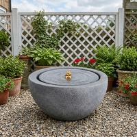 Petite fontaine d'eau électrique en résine pour intérieur et extérieur avec lumières dansantes, design Feng Shui, fonction relaxante