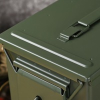 27.8x14.3x18.4cm Boîte à munitions portable en fer Boîte à outils de voiture avec boîte de rangement en métal antidéflagrante