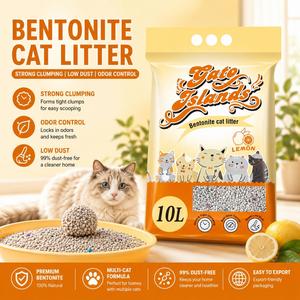 Litière pour chat en bentonite au charbon actif, contrôle puissant des odeurs, 99,9 % sans poussière, litière minérale concassée pour maisons multi-chats - Product Image 1