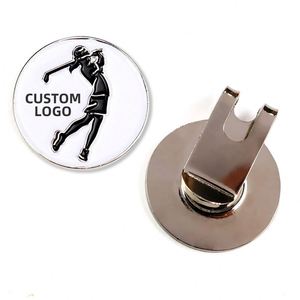Marcador de Golf de Esmalte Duro con Logotipo, Grabado Láser, Magnético, para Líneas de Golf, Clip para Gorra, Diseño Personalizado, Moneda - Product Image 1