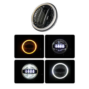 뜨거운 판매 7ich 오토바이 Led 헤드 라이트 12-80V 라운드 4 렌즈 유형 오토바이 Led 라이트 화이트 색상 + 조리개 Led 헤드 라이트 - Product Image 3