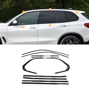 Aksesoris Mobil Kustom Grosir Lis Dekoratif Krom Hitam untuk Jendela Pintu BMW X5 G05 2019-2025 - Product Image 2