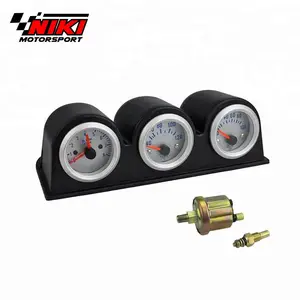 52MM Triple Gauge Kit Tachometer RPM Alat Pengukur Suhu Air Minyak Press Pressure Gauge