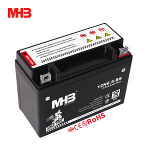 대부분의 오토바이용 Mhb 충전식 밀봉 유지 보수 무료 <span class=keywords><strong>12v</strong></span> 6.5ah 10hr 오토바이 배터리 (12N6.5-BS) - Product Image 1