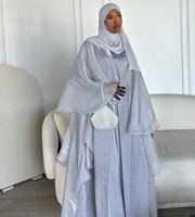 Abaya de Luxe en Organza pour Femme, Robe de Soirée Élégante, Style Dubaï Arabe, Tenue de Fête Modeste, Robe Formelle Islamique 2026