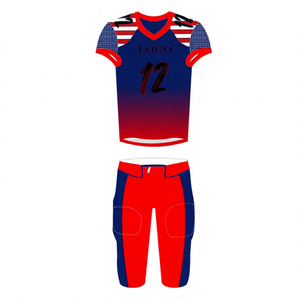 Uniformes de football américain unisexes respirants personnalisés à bas prix, MOQ faible, maillots et pantalons de football personnalisables de haute qualité pour les équipes - Product Image 1