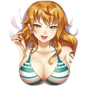 Vente en gros <span class=keywords><strong>Nami</strong></span> Anime 3D Cartoon Gel Sexy Japanese Girl <span class=keywords><strong>Breast</strong></span> Silicone Tapis de souris ergonomique pour tapis de souris avec repose-poignet - Product Image 1