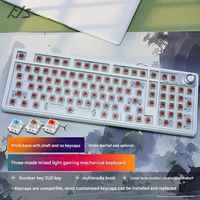 Teclado Mecánico HJSDZHI H102 de 102 Teclas, Tri-Modo, Intercambiable en Caliente, Estructura Gasket, Retroiluminación RGB, 4000mAh, para Juegos y Oficina