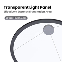 Lampe suspendue linéaire LED moderne Éclairage de plafond Lustre en cercle noir Pendentif en anneau Abat-jour en métal blanc Suspension durable