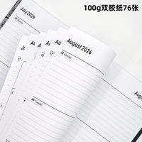 Agenda Diaria 2026 en Inglés, Formato A4, Diseño Simple, Gestión del Tiempo, Regalo, Cubierta de Polipropileno, Diario con Espiral