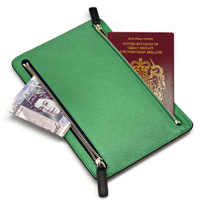 Logo personnalisé En Cuir Saffiano Hommes Femmes Fermeture Éclair Passeport Étui <span class=keywords><strong>Porte</strong></span>-Cartes - Product Image 4