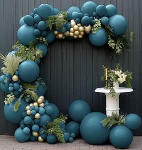 Kit d'arche de ballons, guirlande de ballons bleu macaron et or métallisé, décorations <span class=keywords><strong>pour</strong></span> fête d'anniversaire, baby shower, baptême, mariage, best-seller - Product Image 2