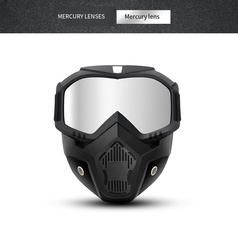 Mascarilla facial - lámina de mercurio con marco negro (lámina moldeada)