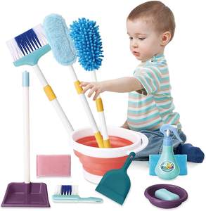Juego de Limpieza de Casa de Juguete para Niños con <span class=keywords><strong>Escoba</strong></span>, Cubo y Trapeador, Juguetes para Niños Pequeños - Product Image 1