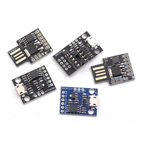Placa de desarrollo de interfaz USB Attiny85, placa negra/azul en miniatura, placa de desarrollo y programación ATtiny
