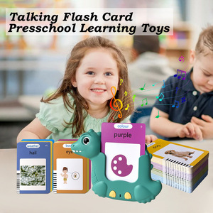 Cartes Flash Musicales Parlantes en Plastique pour l'Apprentissage Précoce Anglais/Français/Allemand/Arabe, Machine de Lecture Préscolaire à Batterie au Lithium - Product Image 6