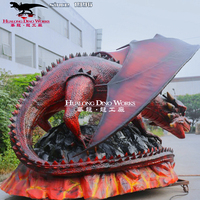Statue de dragon chinois en métal pour carnaval, utilisation intérieure et extérieure, pour enfants, usage public, centre commercial, parc d'attractions, marque Hualong Dinosaur