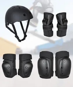 Capacete de skate elétrico para crianças e adultos, equipamento de proteção, cotoveleiras, joelheiras, 7 conjuntos para skate