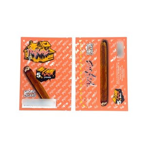 Factory Custom Print Whole Leaf Tobacco <strong>Fronto</strong> Grabba Natural Leaf Cigar Wraps Packaging Small Mylar Bags - Product Image 4