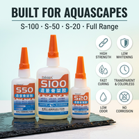 Adhésif pour aménagement d'aquarium Zhanlida S-20 20g, respectueux de l'environnement, séchage rapide, imperméable, bois, pierre, corail