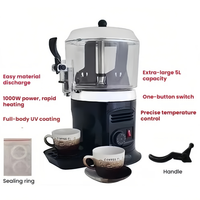 Machine à chocolat chaud VOKA 5L noire, alimentation électrique (britannique/australienne/européenne) 220V, facile à utiliser pour les boulangeries