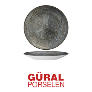 Crater Flat Plate Ø 30 cm New Bone China Digital Print Gural - Product Image 4