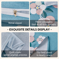 Vente en gros de draps de lit personnalisés en coton 100% - Ensemble de literie 4 pièces - Housse de couette - Taille King Size - Taille Queen Size - Taille Full - Super doux - Luxe