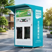 Station d'approvisionnement en eau communautaire 800 GPD, machine à osmose inverse, distributeur d'eau pure, SDK, auto-nettoyage, filtration UV/ozone