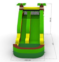 Toboggan aquatique gonflable commercial de grande taille pour enfants et adultes, vente en gros d'usine