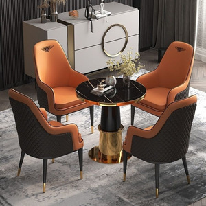 Sedia da Pranzo Multifunzionale in Metallo di Alta Gamma per Uso Domestico <span class=keywords><strong>e</strong></span> Commerciale (Hotel, Ristorante, Ufficio) - Imbottitura Morbida - Product Image 4