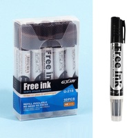 Marqueur pour tableau blanc en plastique noir de grande capacité personnalisé, encre liquide rechargeable, marqueur remplaçable, marqueurs pour tableau blanc