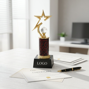 Trofeo Profesional Estrella Grabado Fundido a Presión de Metal Portátil para Distribuidores de Premios POOJA GIFT CORPORATION Modelo 633 - Product Image 1
