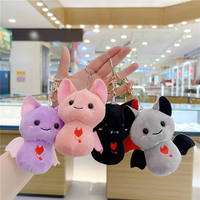En gros, Pendentif porte-clés en peluche mignon en forme de petit chauve-souris de dessin animé pour sac, petite poupée en peluche, prix de machine à griffes, cadeau pour filles