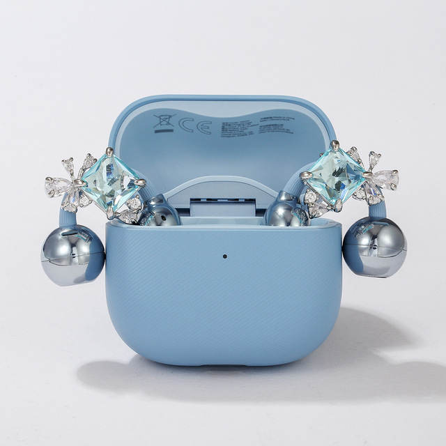 Paris Fashion Week Same Style Handmade Freeclip 1/2 Generation Earphones Diamond Buckle Ear Clip Crystal Butterfly Christmas