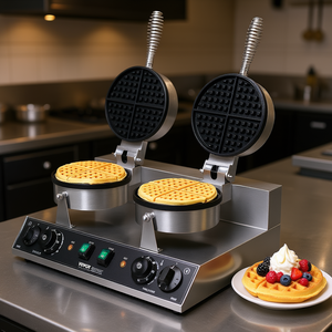 Gaufrier électrique professionnel Vevor double tête 2460W antiadhésif avec minuterie - Product Image 2