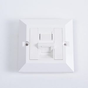 แผ่นปิดหน้าตู้ติดผนัง RJ45 ขนาด 86x86 มม. แบบ UK ทนแรงกระแทกสูง ผลิตจากพลาสติกหน่วงไฟ รองรับพอร์ตเครือข่าย Cat6 หนึ่งหรือสองพอร์ต ยี่ห้อ GLGW - Product Image 1
