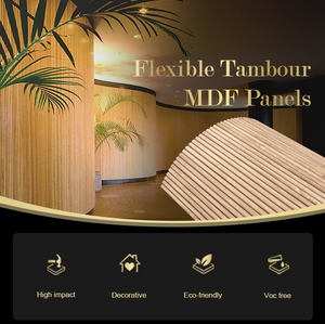 <span class=keywords><strong>Pannelli</strong></span> in Legno Flessibili Moderni a Mezza Luna, <span class=keywords><strong>Pannelli</strong></span> Scanalati in <span class=keywords><strong>MDF</strong></span> Impiallacciato Noce, <span class=keywords><strong>Pannelli</strong></span> Acustici Curvi - Product Image 2