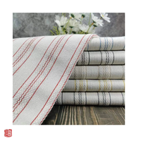 Tissu en lin bicolore effet sable, tissé à la navette, 75% coton 25% cationique, respirant, infroissable, idéal pour pantalons et costumes