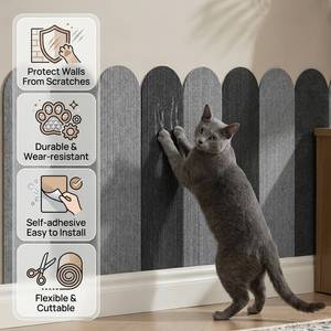 Tapis à gratter pour <span class=keywords><strong>chat</strong></span> auto-adhésif en mousse XPE, autocollant mural antidérapant, doux, à peler et coller, pour protéger les meubles - Product Image 3