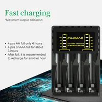 Battery Charger PUJIMAX Aa Aaa Rechargeable Battery Charger For 1.2v Nicd Nimh Batteries LED Light Charging Station