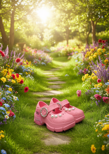 รองเท้าแตะแบบสวมประดับมุก สไตล์แมรี่เจน สำหรับฤดูร้อน ไซส์ 21 นุ่ม เบา พื้นรองเท้าด้านบนทำจากพลาสติก พื้นรองเท้าชั้นกลางทำจากอีวีเอ - Product Image 2