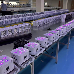Mạnh mẽ 6LED uplights không dây <span class=keywords><strong>DMX</strong></span> IR điều khiển RGBW phát thải <span class=keywords><strong>LED</strong></span> ma trận ánh sáng cho màu sắc rực rỡ Hiệu ứng động Ambiance - Product Image 1