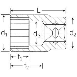 STAHLWILLE - 03010021 Douilles 1/2 ''(taille métrique)-EAN 4018754005291 HAND SOCKETS 1/2" - Product Image 2