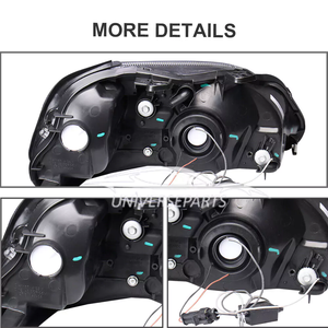 นำไปใช้กับไฟหน้ารถแอลอีดีบาร์ไฟหน้ารถอัตโนมัติ DRL สำหรับ1999-2000 Honda <span class=keywords><strong>Civic</strong></span> ไฟหน้าควันเลนส์ - Product Image 4