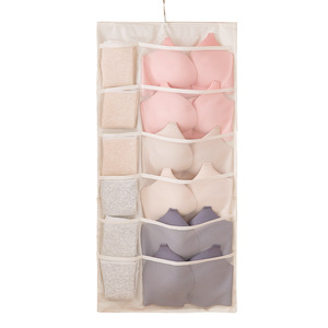 Bolsa de almacenamiento colgante para ropa interior y lencería, organizador de armario de doble cara, tipo gancho, tela no tejida, forma rectangular - Product Image 2